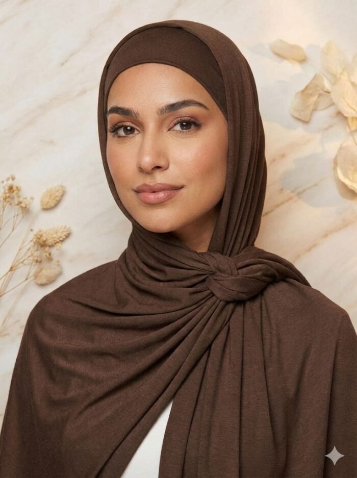 ⁦Jersey light hijab with bandana⁩ - الصورة ⁦4⁩
