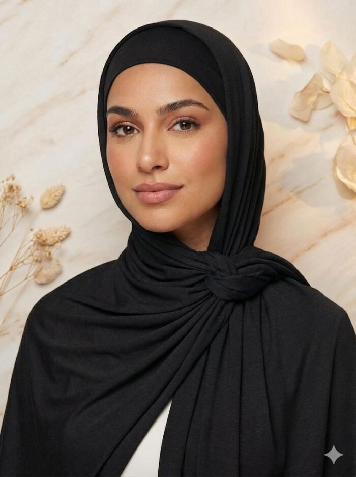 ⁦Jersey light hijab with bandana⁩ - الصورة ⁦3⁩